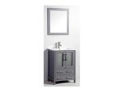 24 in. Solid Wood Sink Vanity with Mirror
