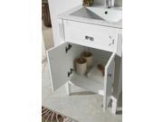 24 in. Wooden Single Sink Vanity with Ceramic Top in White