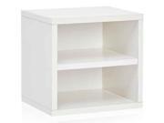 Eco friendly Stackable Cube with Shelf in White
