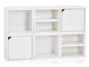 Eco friendly Stackable 6 Cube Storage in White