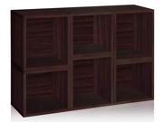 Eco friendly Stackable Arlington Modular Storage in Espresso