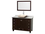 Single Bathroom Vanity Set with Avalon Ivory Marble Sink