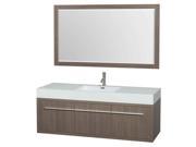 60 in. Single Bathroom Vanity Set in Gray Oak