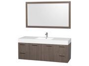 60 in. Single Bathroom Vanity in Gray Oak