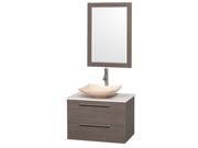 30 in. Modern Single Bathroom Vanity Set in Gray Oak