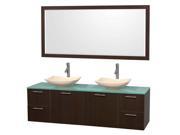 72 in. Double Bathroom Vanity with Mirror