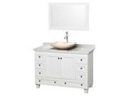 48 in. Single Bathroom Vanity with Marble Countertop and Mirror