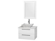 30 in. Single Bathroom Vanity Set with Carrera Marble Sink