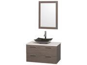 36 in. Modern Single Bathroom Vanity Set in Gray Oak
