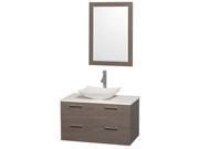 36 in. Single Bathroom Vanity Set in Gray Oak