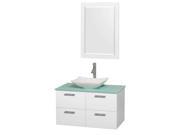 24 in. Mirror Contemporary Single Bathroom Vanity Set