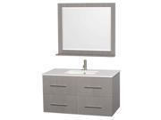 42 in. Single Bathroom Vanity Set in Gray Oak