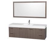 72 in. Single Bathroom Vanity Set in Gray Oak