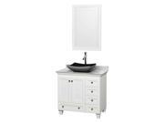 Single Bathroom Vanity Set with Black Granite Sink