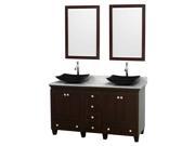 60 in. Double Bathroom Vanity with Countertop and Mirror