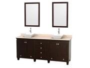 80 in. Double Bathroom Vanity in Contemporary Style