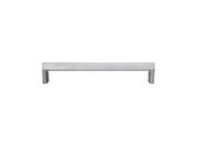 Edge Pull Drawer Handle in Brushed Chrome Finish Set of 10 5.12 in.