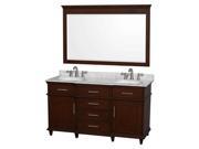 60 in. Bathroom Vanity with White Under Mount Oval Sinks