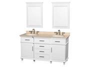 4 Drawers Bathroom Vanity Set in White
