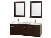 60 in. Double Bathroom Vanity with Under Mount Square Sink