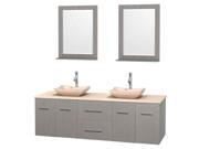 72 in. Modern Bathroom Vanity Set Marble Countertop
