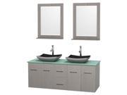 Double Bathroom Vanity Set with Altair Black Granite Sinks