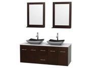 2 Drawers Double Bathroom Vanity with Mirror