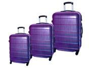 3 Pc Light Weight Bag Set in Purple