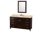 60 in. Eco friendly Single Sink Bathroom Vanity