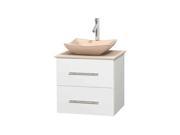 Single Bathroom Vanity with Marble Countertop