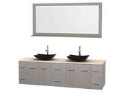 Modern Double Bathroom Vanity Set with Doweled Drawers