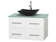 36 in. Single Bathroom Vanity in White with Countertop
