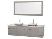 80 in. Modern Double Bathroom Vanity Set with Six Drawers