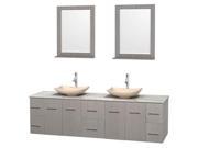 Double Bathroom Vanity Set with Drain Assembly