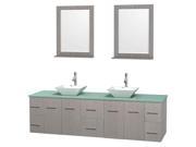 80 in. Modern Double Bathroom Vanity Set with P traps