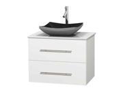 30 in. Bathroom Vanity in White with White Countertop