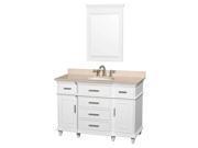 48 in. Single Bathroom Vanity Set in White with Undermount Sink