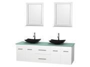 72 in. Double Bathroom Vanity Set with Arista Black Granite Sink