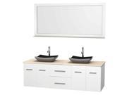 72 in. Double Bathroom Vanity Set with Sink