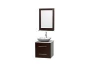 1 Drawer Single Bathroom Vanity in Espresso with Mirror