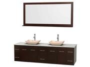 6 Drawers Double Bathroom Vanity with Mirror