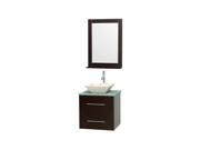 Single Bathroom Vanity Set with Pyra Bone Porcelain Sink