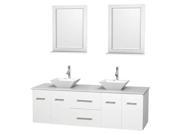 2 Drawers Double Bathroom Vanity Set with Stone Countertop
