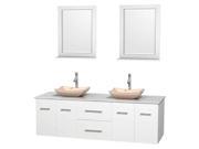 Contemporary Double Bathroom Vanity Set with Mirror