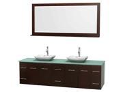 Double Bathroom Vanity Set with Carrera Marble Sinks