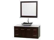 48 in. Eco friendly Single Bathroom Vanity in Espresso with Mirror