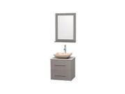 24 in. Single Bathroom Vanity Set with Ivory Marble Sink