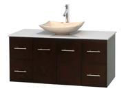 48 in. Eco friendly Modern Single Sink Bathroom Vanity in Espresso