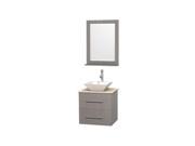 24 in. Single Bathroom Vanity Set in Gray Oak