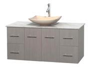48 in. Eco friendly Modern Single Sink Bathroom Vanity in Gray Oak